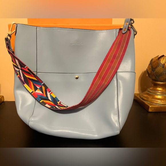 BOSTANTEN Women's Leather Designer Handbags Tote Purses Shoulder Bucket Bags - Picture 3 of 6